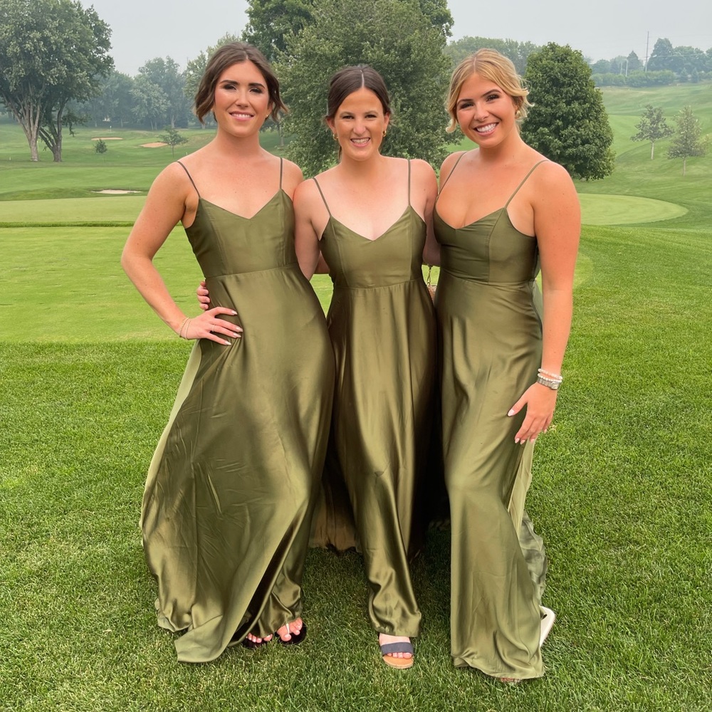 Show Me Your MuMu Olive Green Maxi Dress
